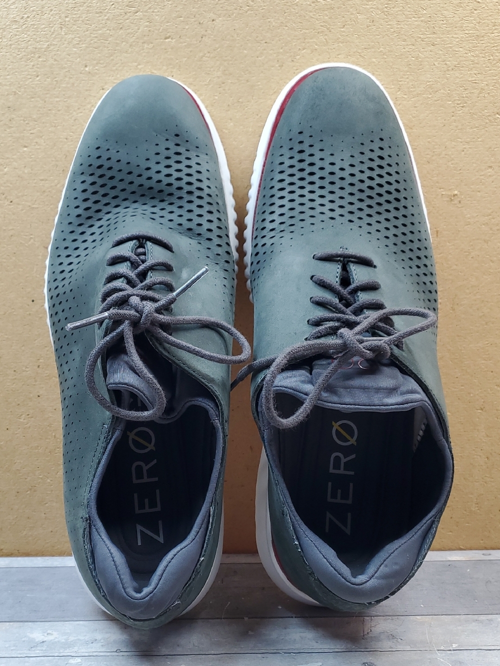 Cole Haan ZeroGrand C26036 Gray Lace-Up Sneaker Oxford Shoes Size 10 M